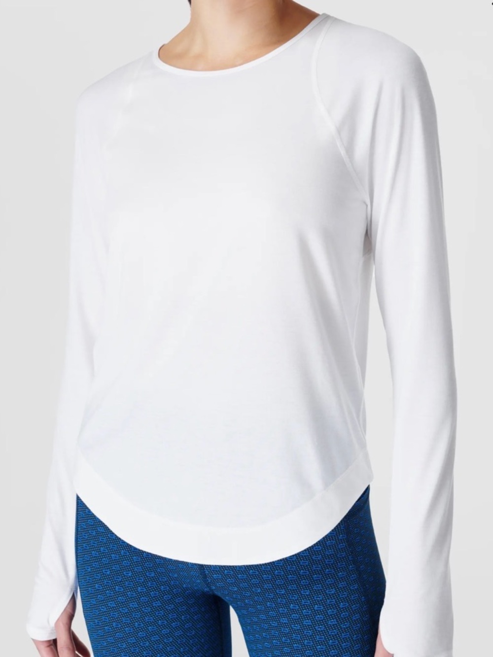 Sweaty Betty Breathe Easy Run Long-Sleeve performance Crew Top size small 6